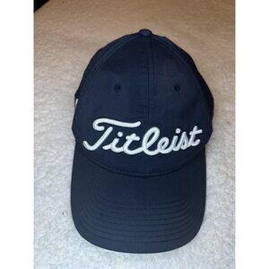 Titleist Golf Hat Cap Strap Back Blue Pro V1 Mens FJ Script Embroidery